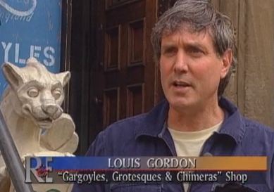 Louis Gordon, the owner of "Gargoyles Grotesques & Chimeras"