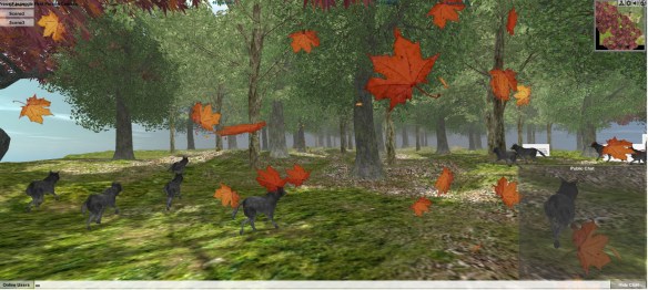 Exploring a test Jibe 2.0 world in 1st-person perspective