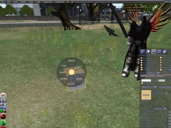 Content import and export in Singularity Viewer